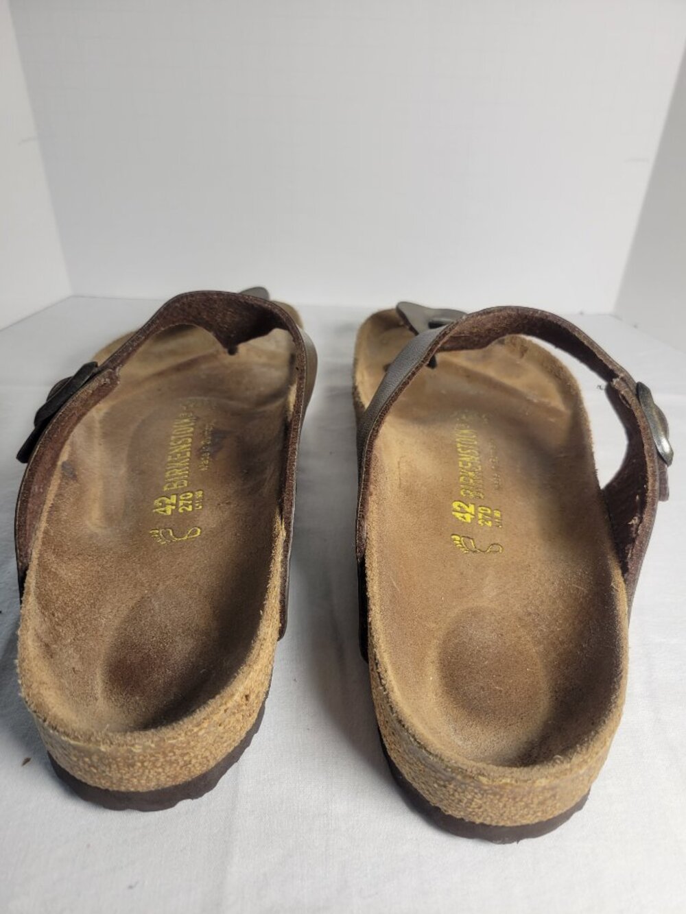 Birkenstock Gizeh Metallic Bronze Birko Flor Sandals Men's 9-9.5 EU 42 - Picture 11 of 13